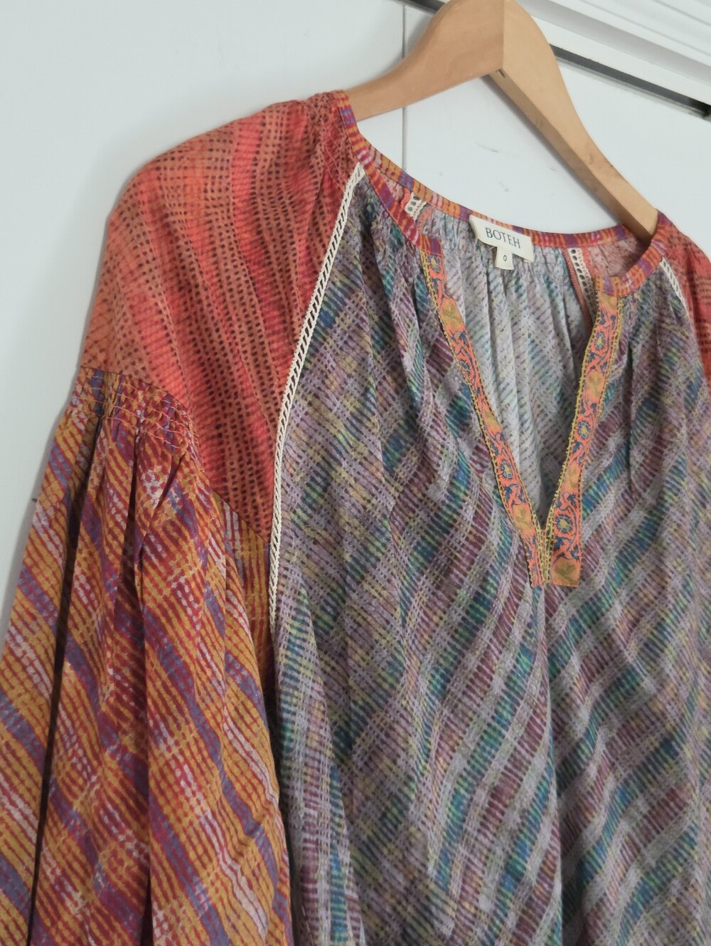 Boteh Rust Multicolor Boho Tunic Dress - Picture 3 of 5